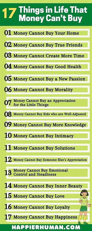 Things money can't buy – like happiness and better health
