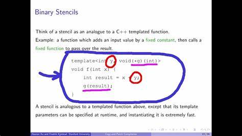 A worked example of copy-and-patch compilation