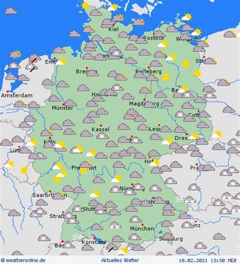 Aktuelle Wetterinformationen von über 17.000 Orten aus Deutschland

