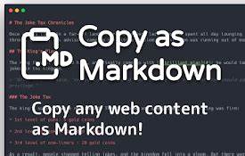 Simple webpage to Markdown Chrome Extension
