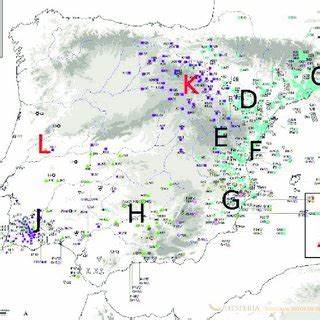 Map of Palaeohispanic Coins and Inscriptions