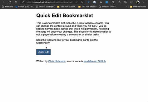 Extending my edit web page bookmarklet
