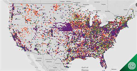 Suspected industrial discharges of PFAS Map