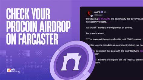 Check your Procoin Airdrop on Farcaster