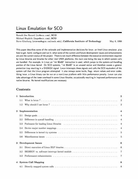 Ibcs-us – Linux User space emulation of SCO, Solaris and others