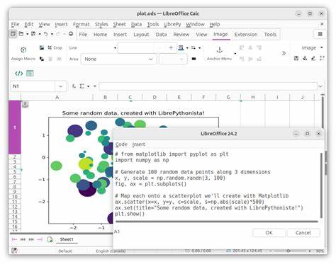 Python in LibreOffice (LibrePythonista Extension)