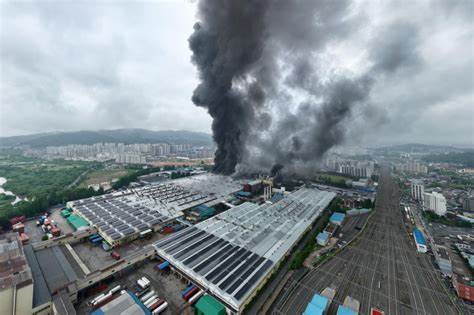 Kumho tyre plant in Gwangju destroyed by fire