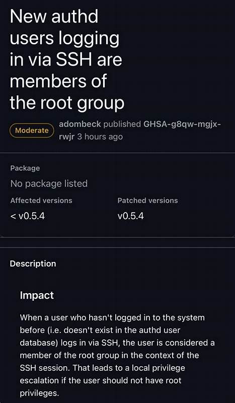 New authd users logging in via SSH are members of the root group