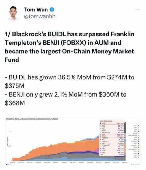BlackRock BUIDL: the world’s largest tokenized treasury fund surpasses Franklin Templeton - The Cryptonomist