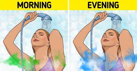 Is it better to shower in the morning or at night?