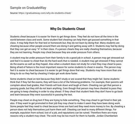 Why Students Cheat