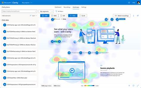 Microsoft Clarity predictive heatmaps show where users are likely to click