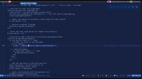 Kaleidosearch.nvim: multi-word multi-colored Neovim search