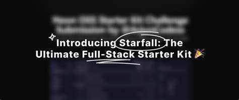 Show HN: I built a configurable full-stack starter kit generator