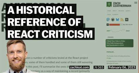 A historical reference of React criticism (2023)