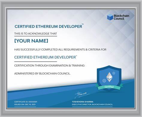 Certified Ethereum Developer™ - Blockchain Council