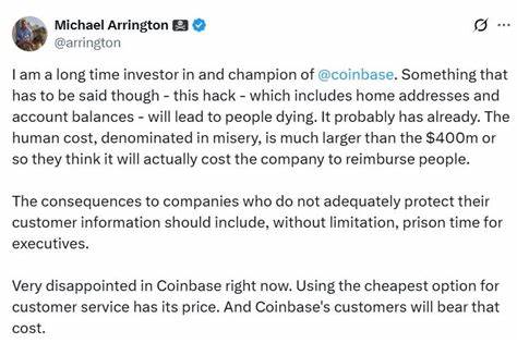  Coinbase data leak could put users in physical danger: TechCrunch founder 