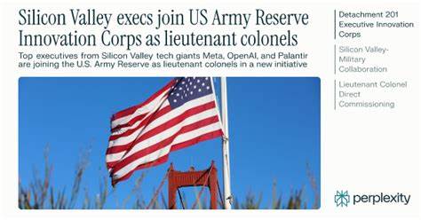 Silicon Valley tech execs are joining the US Army Reserve