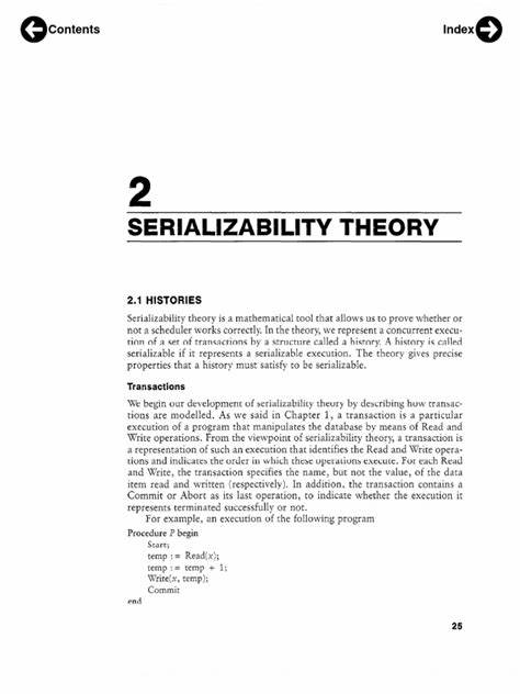 Chapter 2: Serializability Theory (Concurrency Control Book)