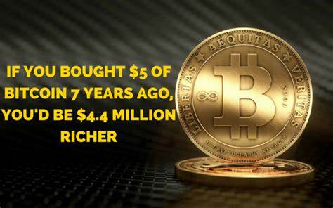If You Bought $5 in Bitcoin 7 Years Ago, You'd Be $4.4 Million Richer - Fortune
