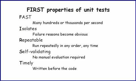 The F.I.R.S.T Principles of Testing