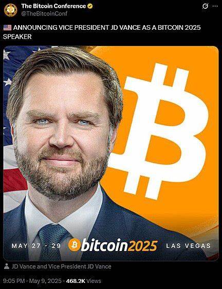 Vice President J. D. Vance to address Bitcoin conference in Las Vegas