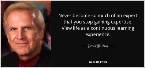 I don't know where my expertise is; my expertise is no disciplines