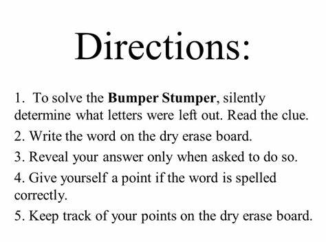 Solving Stumper