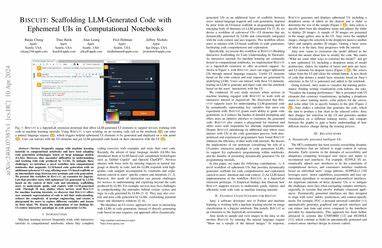 Biscuit: Scaffolding LLM-Generated Code with Ephemeral UIs in Notebooks