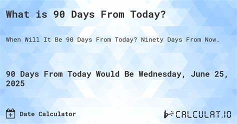 Show HN: 90 Days from Today