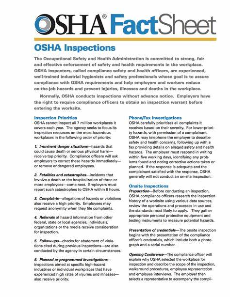 Inspection Fact Sheet