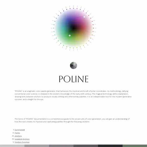 poline" is an enigmatic color palette generator using polar coordinates