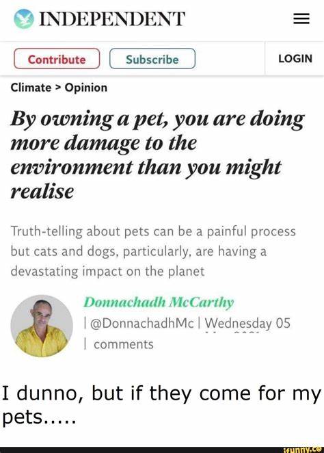 By owning a pet, you are doing more damage to the environment than you realise