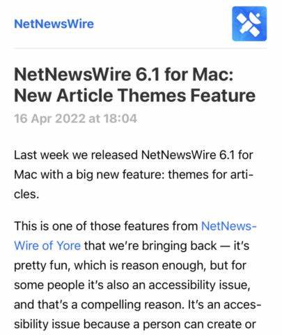 Retirement and NetNewsWire