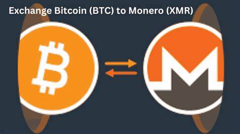 Monero (XMR) to Bitcoin (BTC) cryptocurrency exchange via online exchanger