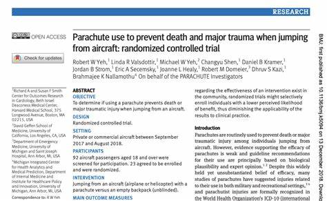 Parachute use when jumping from aircraft: randomized controlled trial (2018)