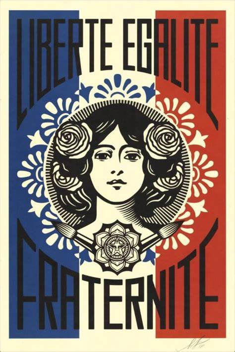 Let's kick this off radically: "Liberté, égalité, fraternité