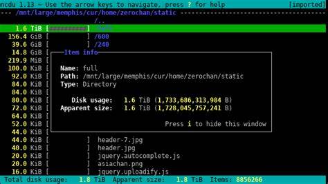 Ncdu 2.8 – NCurses Disk Usage