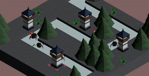 Show HN: 2d Tower Defense Mini Game in Three.js (Geodefense)