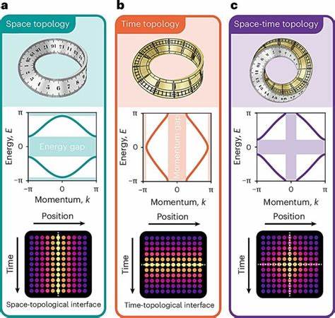 Space-time-topological events in photonic quantum walks