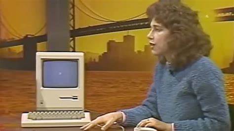Susan Kare demonstrating the Macintosh Interface in 1984