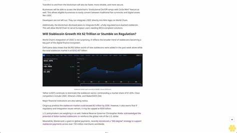 World Chain Taps Circle USDC for 25M Users—Is $2 Trillion Stablecoin Boom Next?