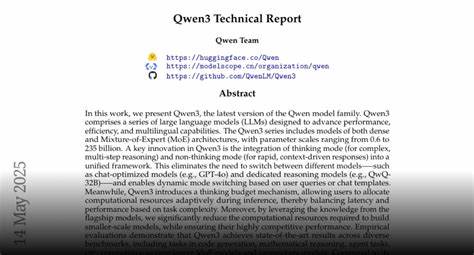 Qwen3 Technical Report [pdf]
