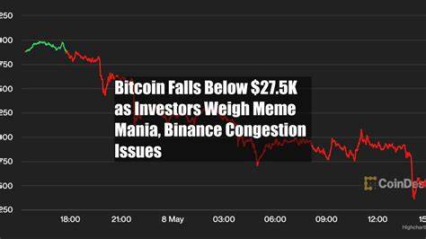 Bitcoin fällt unter 27,5.000 US-Dollar, da Anleger Meme Mania und Binance-Überlastungsprobleme abwägen – CoinDesk

