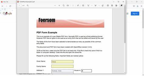 Filling in a PDF Form with Firefox
