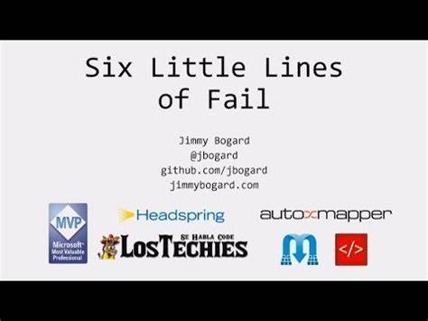 Six Little Lines of Fail (2019) [video]
