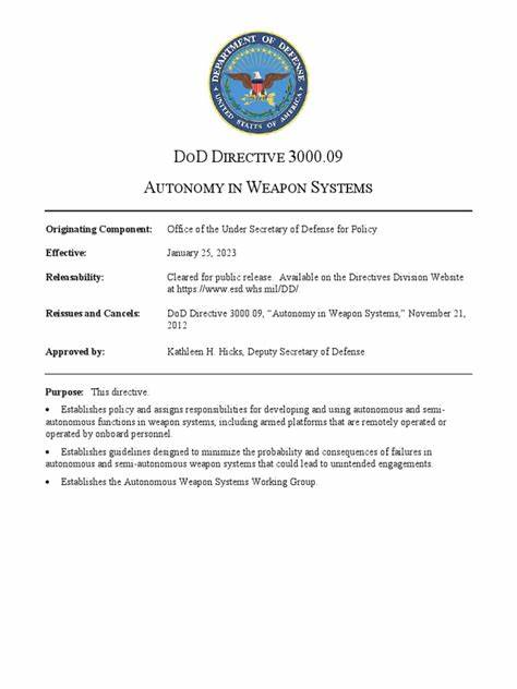 DoD Directive 3000.09: Autonomy in weapons systems [pdf]