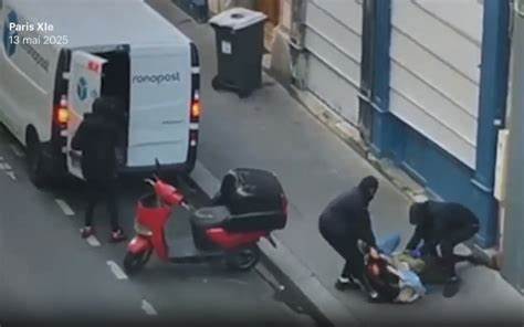 Terrifying moment crypto CEO’s daughter, 34, & her child, 2, attacked by knife-wielding kidnap gang on streets of Paris