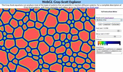 WebGL Gray-Scott Explorer (2012)
