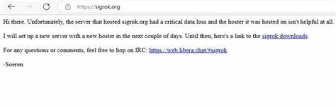 Sigrok Website Still Down
